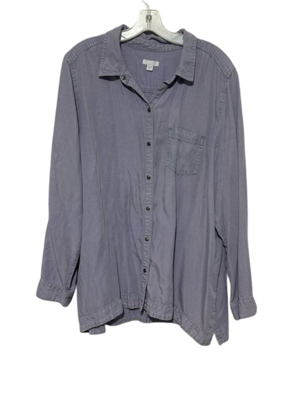 J. Jill XL Lavender Purple Collared Button Down Linen Shirt